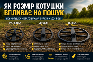 Як розмір котушки металошукача впливає на пошук: яку обрати у 2026 році фото